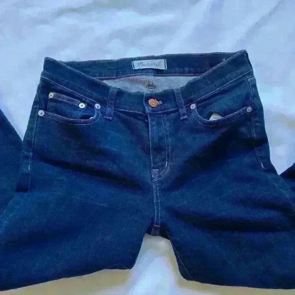 Madewell Alley‎ Straight Denim Jeans Dark Wash Blue Women's Size 27 - Picture 7 of 10